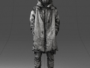 man in winter clothes 0118-f2 Modello di stampa 3D