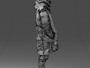 man in winter clothes 0118-f2 Modello di stampa 3D