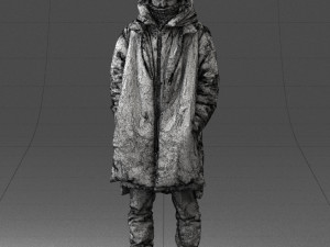 man in winter clothes 0118-f2 Modello di stampa 3D