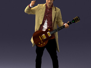 musician electric guitar 0118-1 3D Model