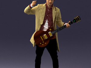 musician electric guitar 0118-1 3D Model