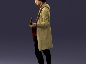 musician electric guitar 0118-1 3D Model