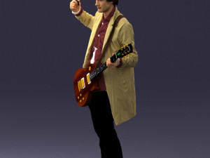 musician electric guitar 0118-1 3D Model
