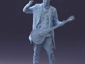 musician electric guitar 0118-1 3D Model