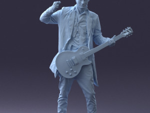 musician electric guitar 0118-1 3D Model