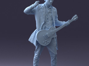 musician electric guitar 0118-1 3D Model