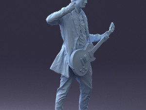 musician electric guitar 0118-1 3D Model