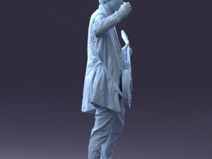 musician electric guitar 0118-1 3D Model