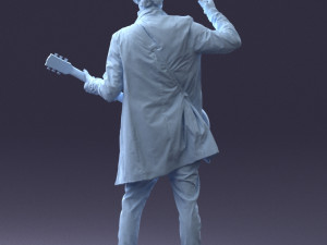 musician electric guitar 0118-1 3D Model