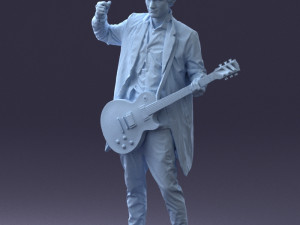 musician electric guitar 0118-1 3D Model