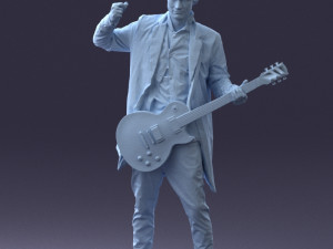 musician electric guitar 0118-1 3D Model