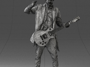 musician electric guitar 0118-1 3D Model