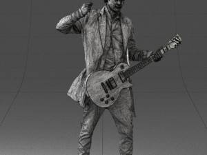 musician electric guitar 0118-1 3D Model