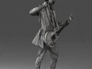 musician electric guitar 0118-1 3D Model