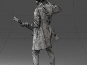 musician electric guitar 0118-1 3D Model