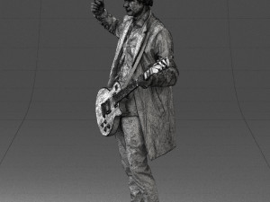 musician electric guitar 0118-1 3D Model