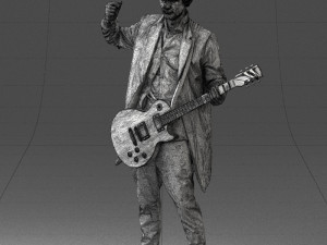 musician electric guitar 0118-1 3D Model