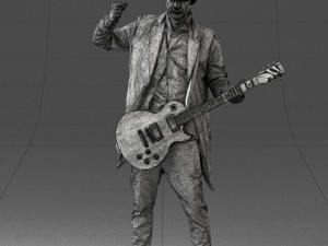 musician electric guitar 0118-1 3D Model
