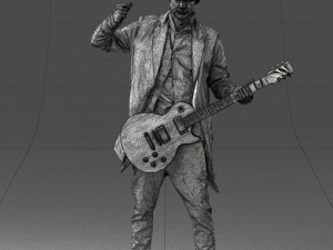musician electric guitar 0118-1 3D Model