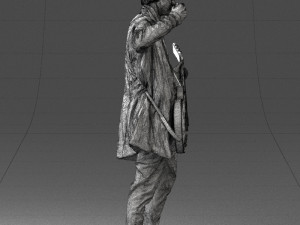 000246 Man with Guitar Realistic Musician Character 0118 3dp Model Cetak 3D