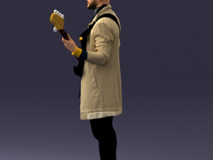 musician bass guitar 0118-2 Modèle 3D