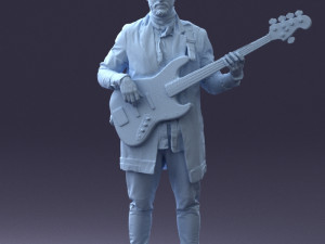 musician bass guitar 0118-2 Modèle 3D