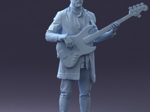 musician bass guitar 0118-2 Modèle 3D
