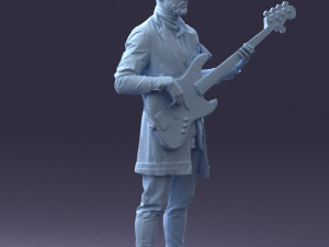 musician bass guitar 0118-2 Modèle 3D