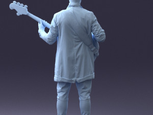 musician bass guitar 0118-2 Modèle 3D