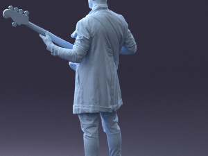 musician bass guitar 0118-2 Modèle 3D