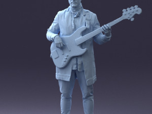 musician bass guitar 0118-2 Modèle 3D