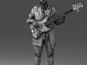 musician bass guitar 0118-2 Modèle 3D