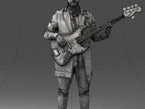 musician bass guitar 0118-2 Modèle 3D
