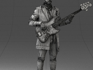 musician bass guitar 0118-2 Modèle 3D