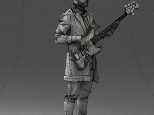 musician bass guitar 0118-2 Modèle 3D