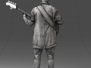musician bass guitar 0118-2 Modèle 3D