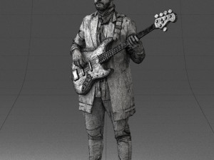 musician bass guitar 0118-2 Modèle 3D
