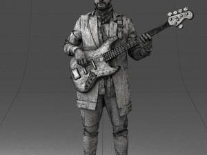 musician bass guitar 0118-2 Modèle 3D