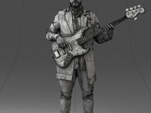 musician bass guitar 0118-2 Modèle 3D