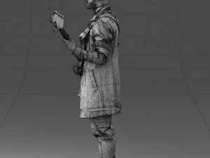 000247 Man with Bass Guitar Realistic Musician Character 0118 3dp 3D Print Model