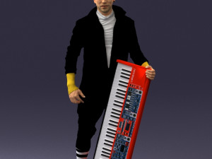 musician keyboardist 0118-3 3d print ready 3D Print Model