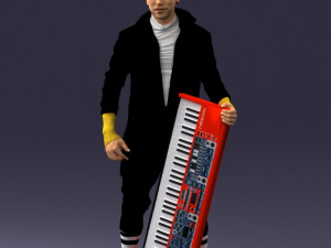 musician keyboardist 0118-3 3d print ready 3D-printmodel