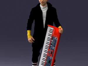 000248 Man with Keyboard Realistic Musician Character 0118 3dp 3D Print Model