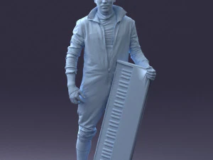 000248 Man with Keyboard Realistic Musician Character 0118 3dp 3D Print Model