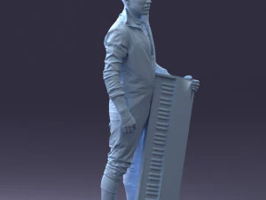 000248 Man with Keyboard Realistic Musician Character 0118 3dp 3D Print Model