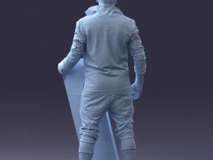 000248 Man with Keyboard Realistic Musician Character 0118 3dp 3D Print Model