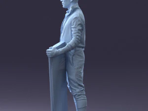 000248 Man with Keyboard Realistic Musician Character 0118 3dp 3D Print Model
