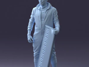 000248 Man with Keyboard Realistic Musician Character 0118 3dp 3D Print Model