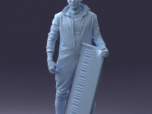 000248 Man with Keyboard Realistic Musician Character 0118 3dp 3D Print Model