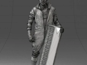000248 Man with Keyboard Realistic Musician Character 0118 3dp 3D Print Model